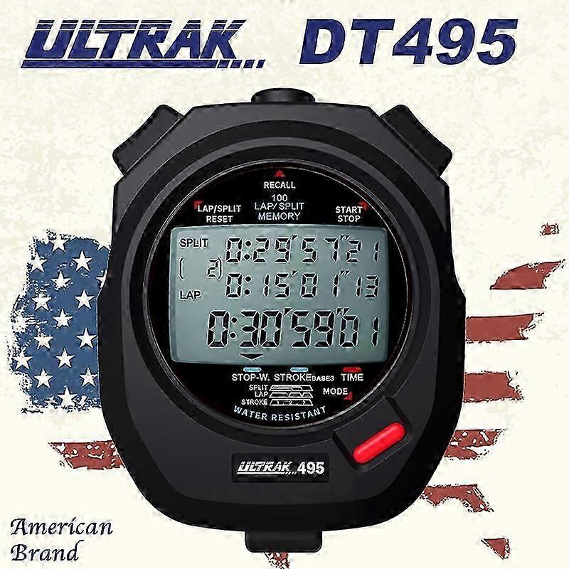 Stopwatch 3x100m Memory Black ULTARK DT495