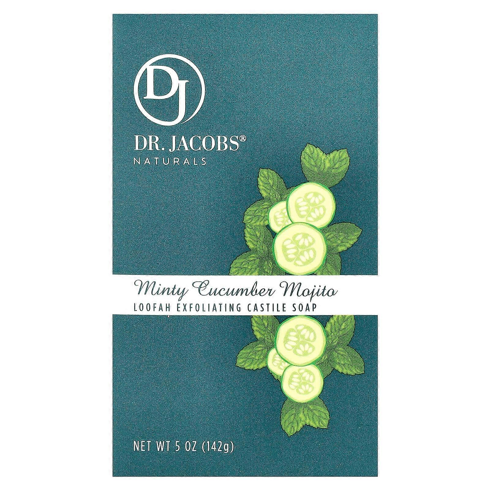 Loofah Exfoliating Castile Bar Soap, Minty Cucumber Mojito, 5 oz (142 g)