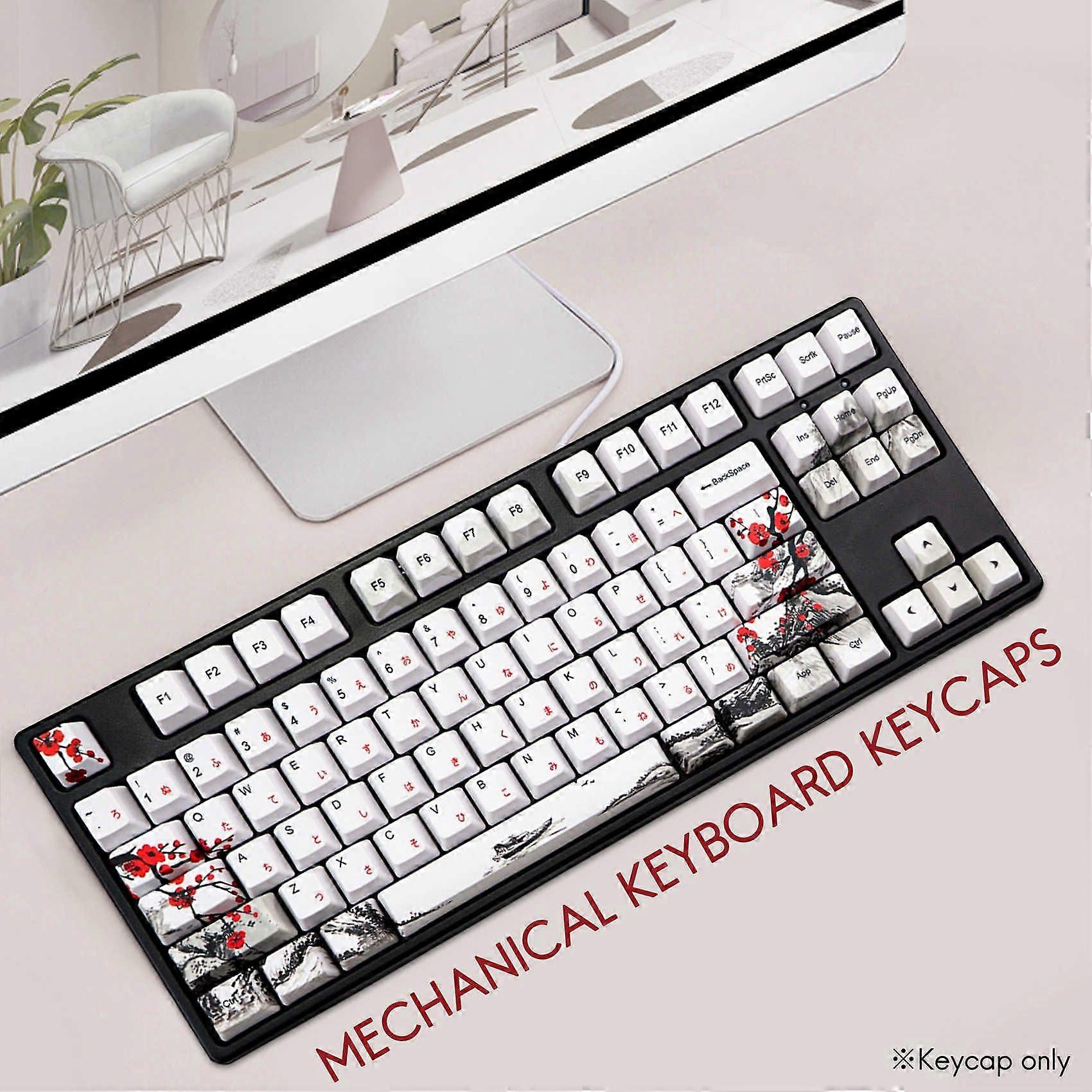 110 Keys PBT Keycap Dye-Sublimation Plum Profile Key Cap Japanese