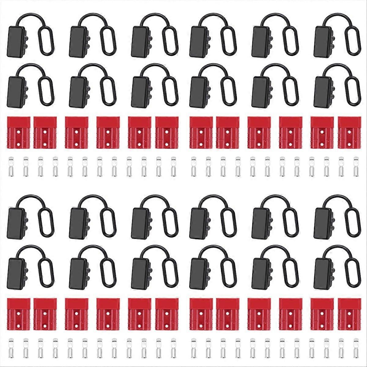 6 Sets 6-10 Gauge Battery Quick Connector 50A 12-36V Battery Plug A