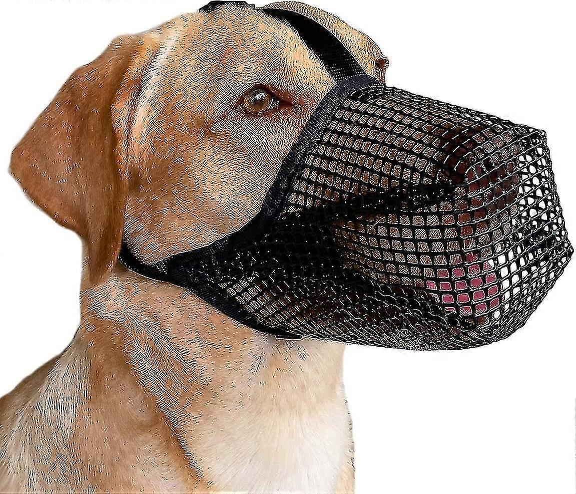 Adjustable Strap Dog Muzzles with Soft Mesh Cover - Suitable for Small, Medium & Large Breeds