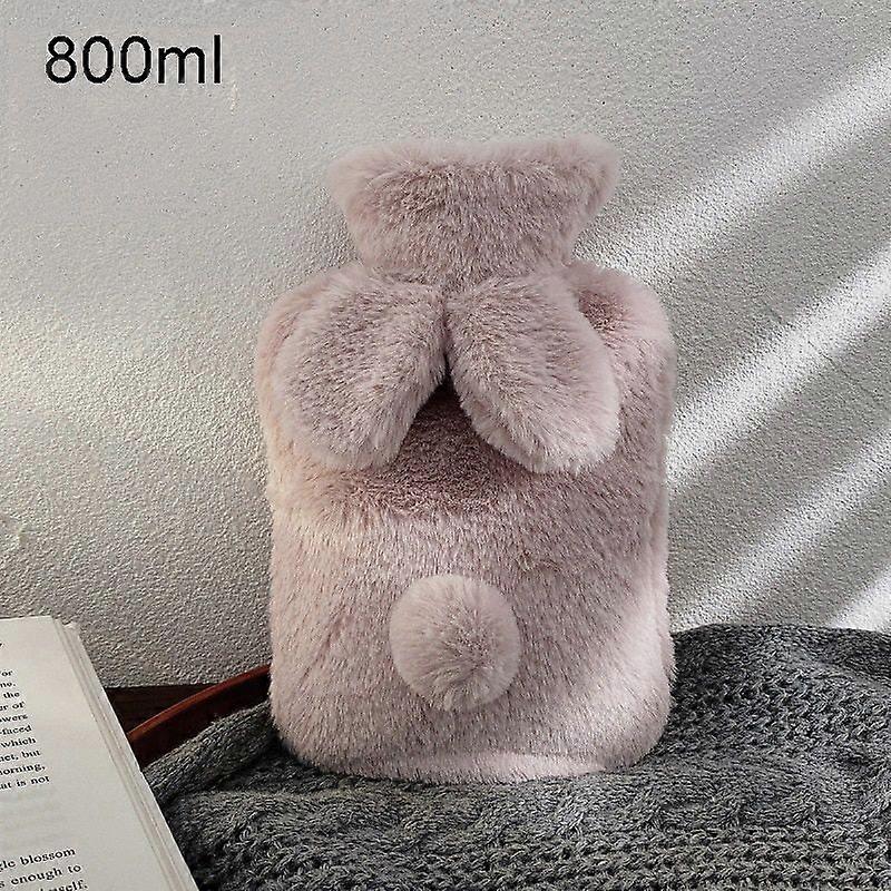 300/500/1000 ml kruik met zachte hoes in de vorm van een konijn. Leuke warmwaterzak. Houdt warm in de winter. Draagbare handwarmer.