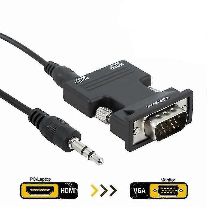 Konwerter adaptera hdmi żeńskiego na męski Vga z audio obsługującym wyjście 1080p