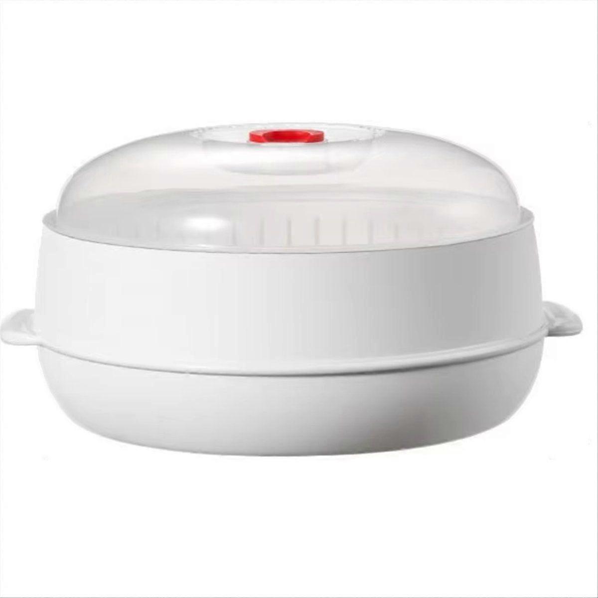 Multifunctional Microwave Steamer with A Transparent Lid,Steam Pots for Cooking Dumplings,Vegetable