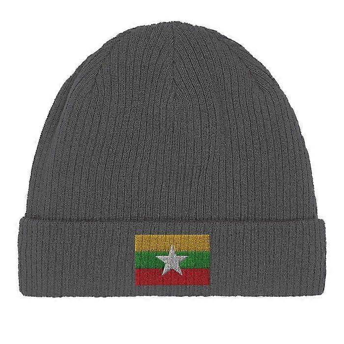 Burma Flag Beanie in Grey