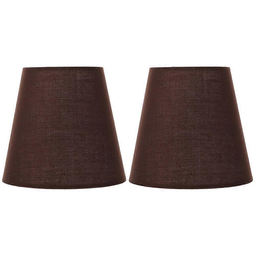 2Pcs Rustic Lampshade Table Lamp Cover Replacement Clip-on Chandelier Floor Light Lamp Shade