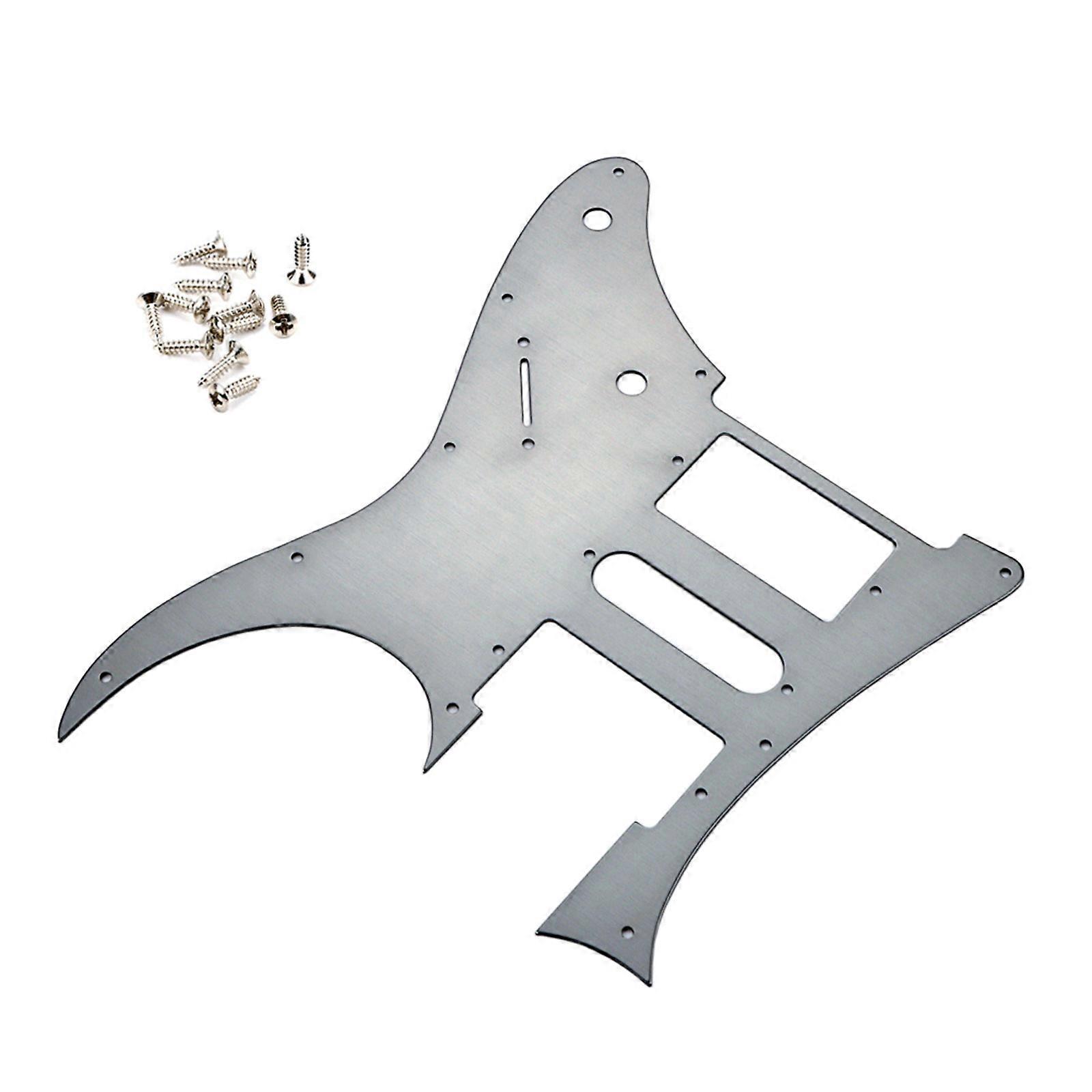 Elgitarr Plektrumskydd Gitarr Skrapplatta Gitarr Del Skyddande Skydd Metall Textur Gitarr Frontplatta för Gitarr Flerfärgad