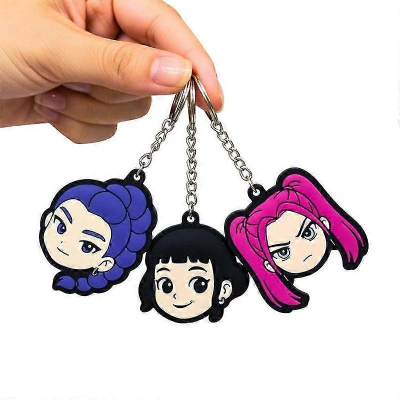3-Pack Huntrix Demon Hunters K-Pop | Zipper pull keychain