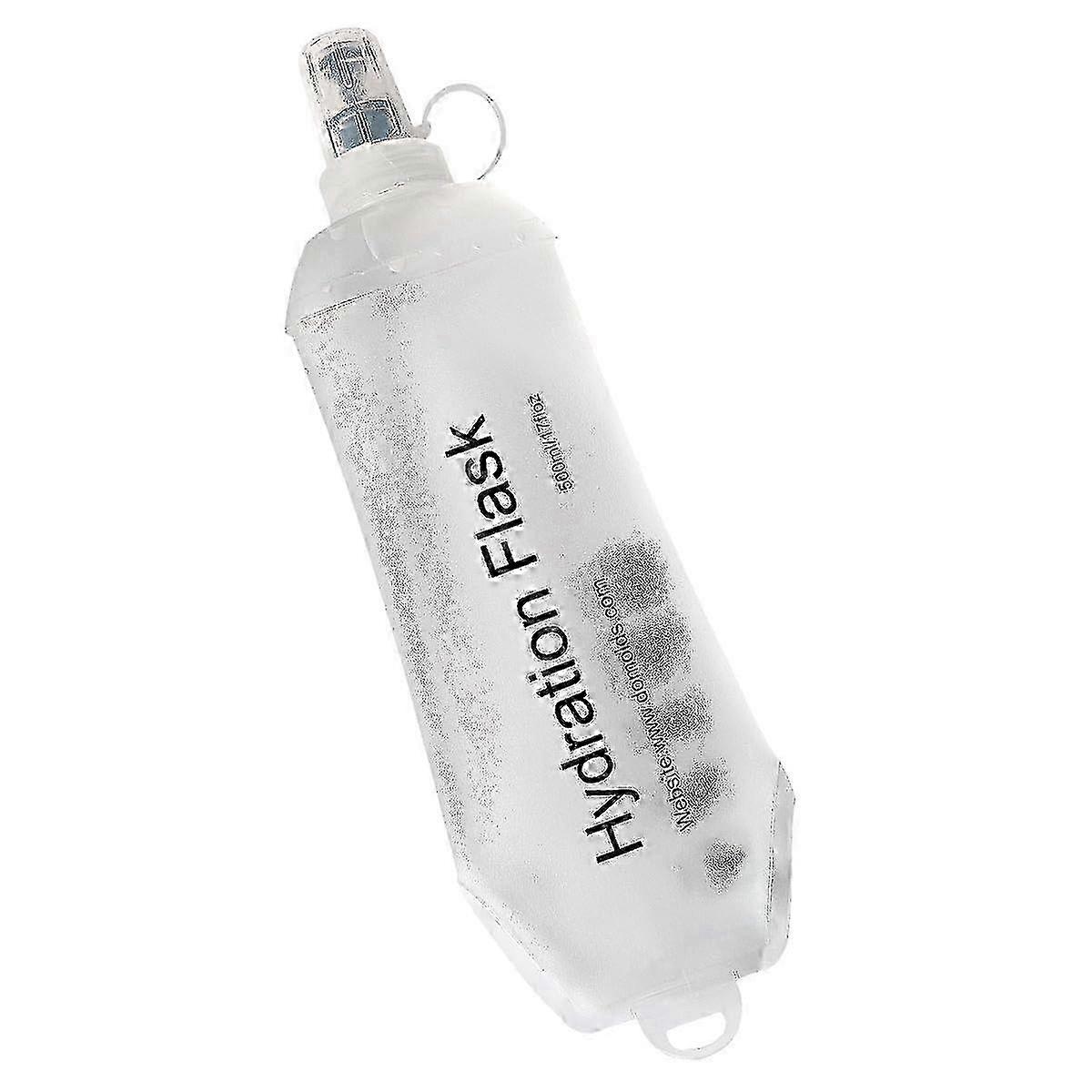 500ml soft flask, tpu foldable soft water bottle hydration package, running vest, walking bicycle climbing folding water bottle-1 Piece, whi