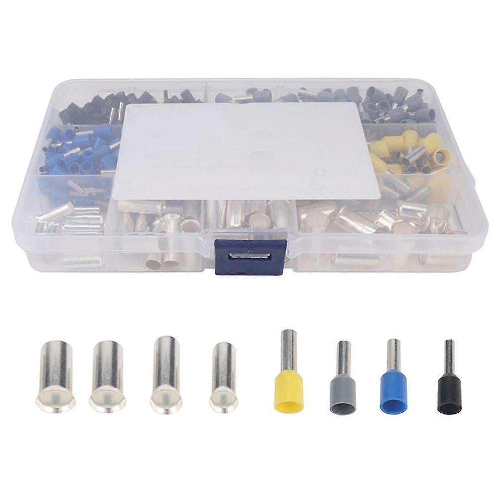 390Pcs AWG (2 4 6 8 10 12 14 16) Wire Ferrules Kits Crimp Terminal Connector Sleeves Crimping Tool