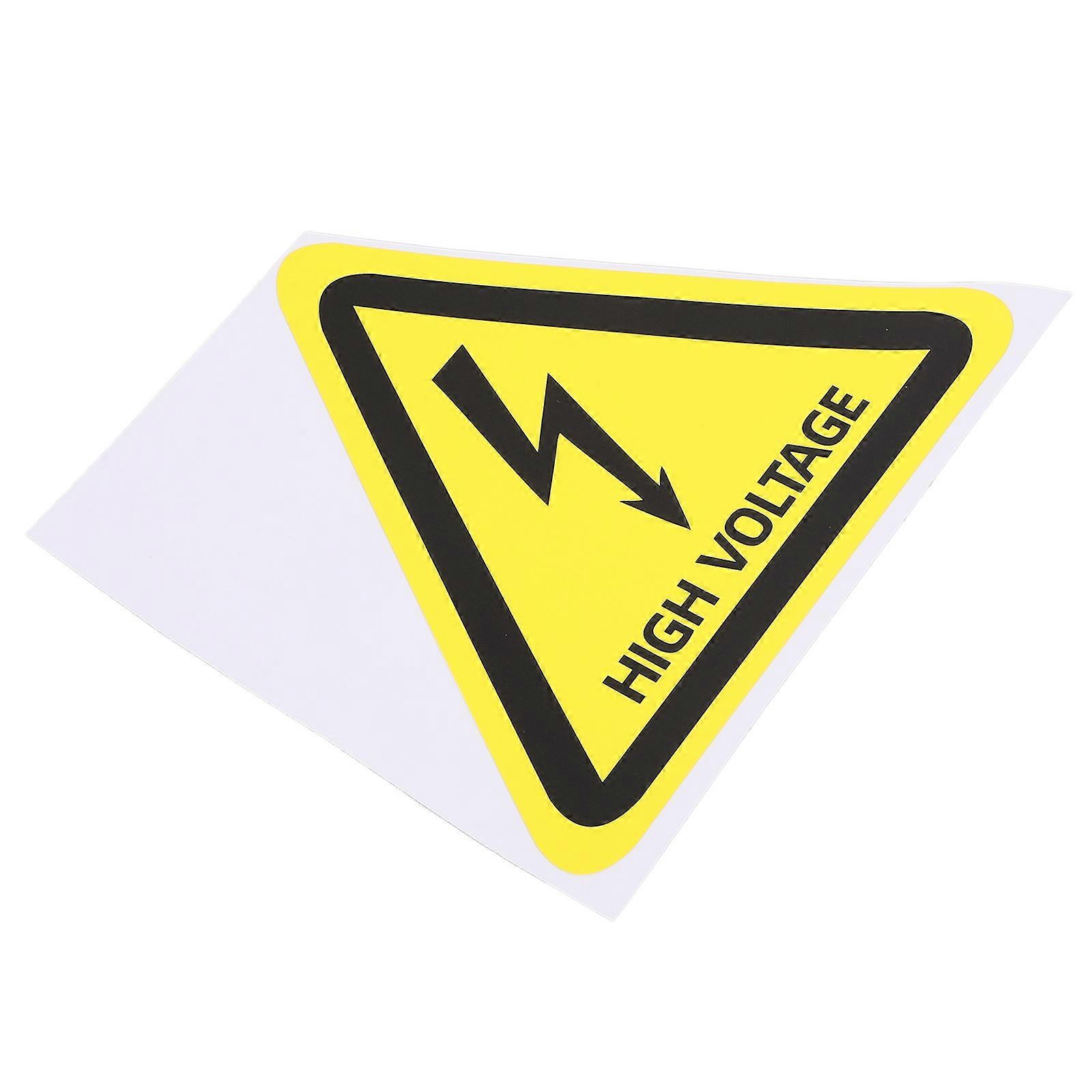 High Voltage Safety Warning Sticker for Electrical Shock Hazard