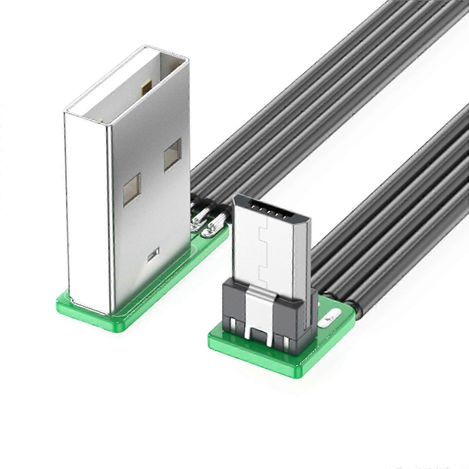 USB to USB 5Pin Power Cord Up Bend Data Cable Line for LED Light Fan Support 5V2A Charging 480Mbps Data Transfer Wire