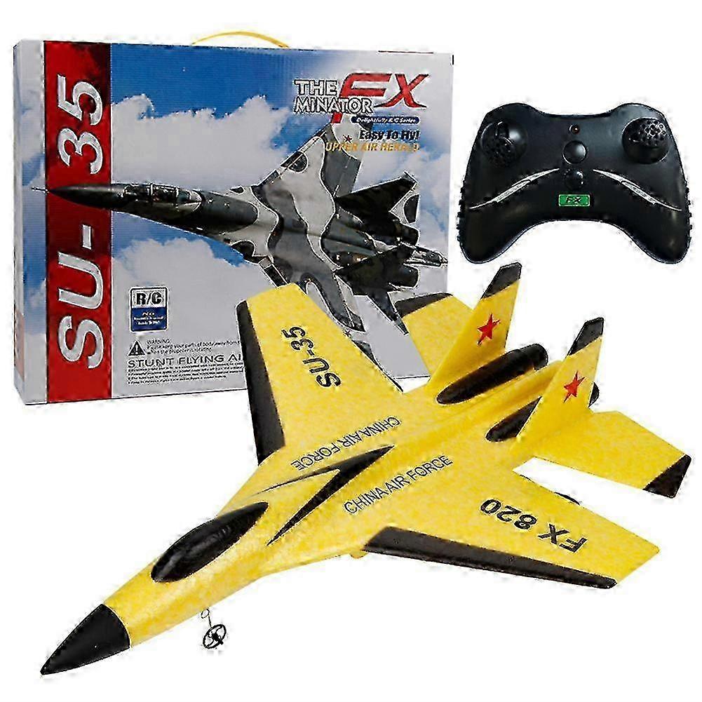 RC Plane SU35 With LED Lights Aircraft Remote Control Flying Model Glider Airplane FX820 EPP Foam Toys For Children Gifts
