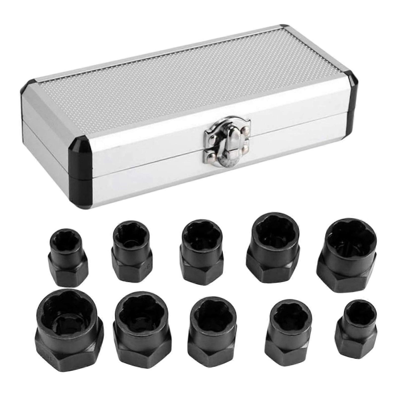 Industrial Strength Nut Removal Tool With Spirals Teeth Design Impact Bolt & Nut Remover For Seizeds Fasteners Case Multicolor