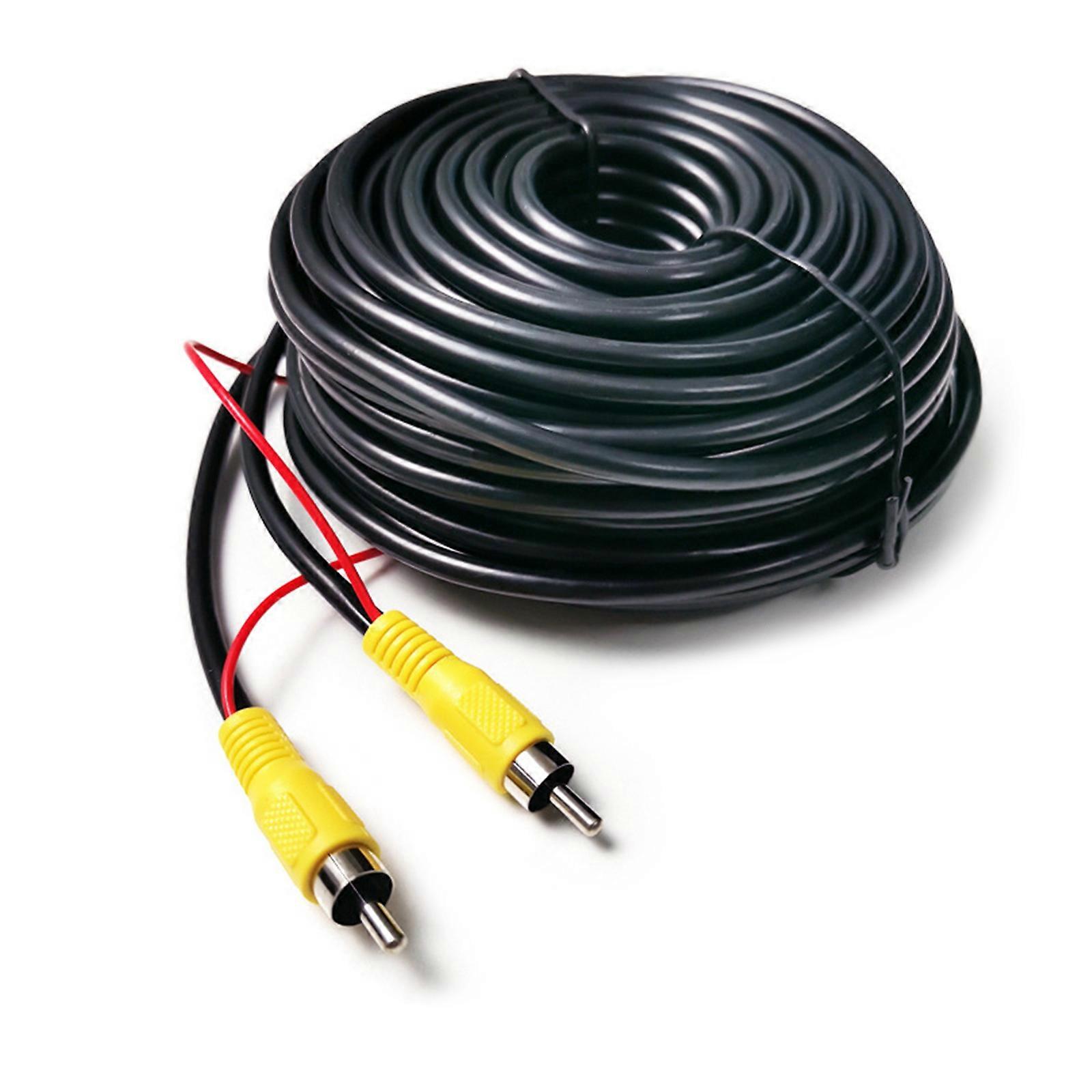 Shielded Car Rear View Camera Video Line with Detection Wire for Clear Signal Transmission Female to Female Coupler Multicolor