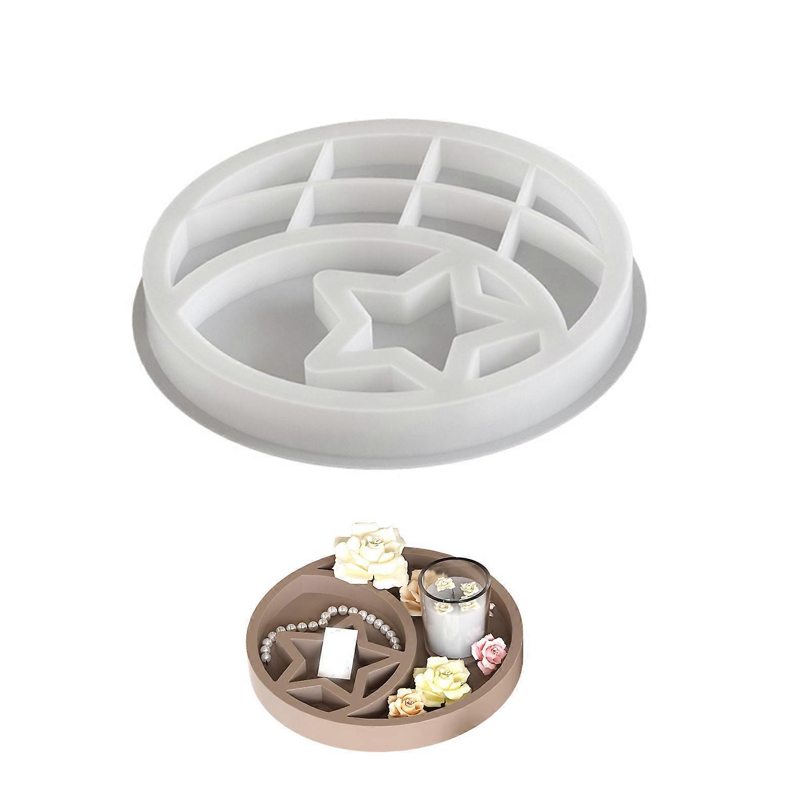 תבנית סיליקון גמישה וחזקה לאספקת יצירה מגשי כוכבים וירח מתאים לכל הגילאים לשימוש יומיומי קישוט הבית ססגוניות