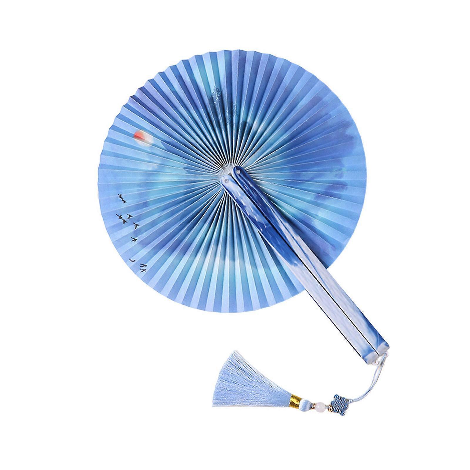 Kädessä pidettävä pyöreä taittuva käsimagneettinen tuuletin jäähdytystuuletin ulkoiluun joulukoristeet ja matkaesityksiä monivärinen