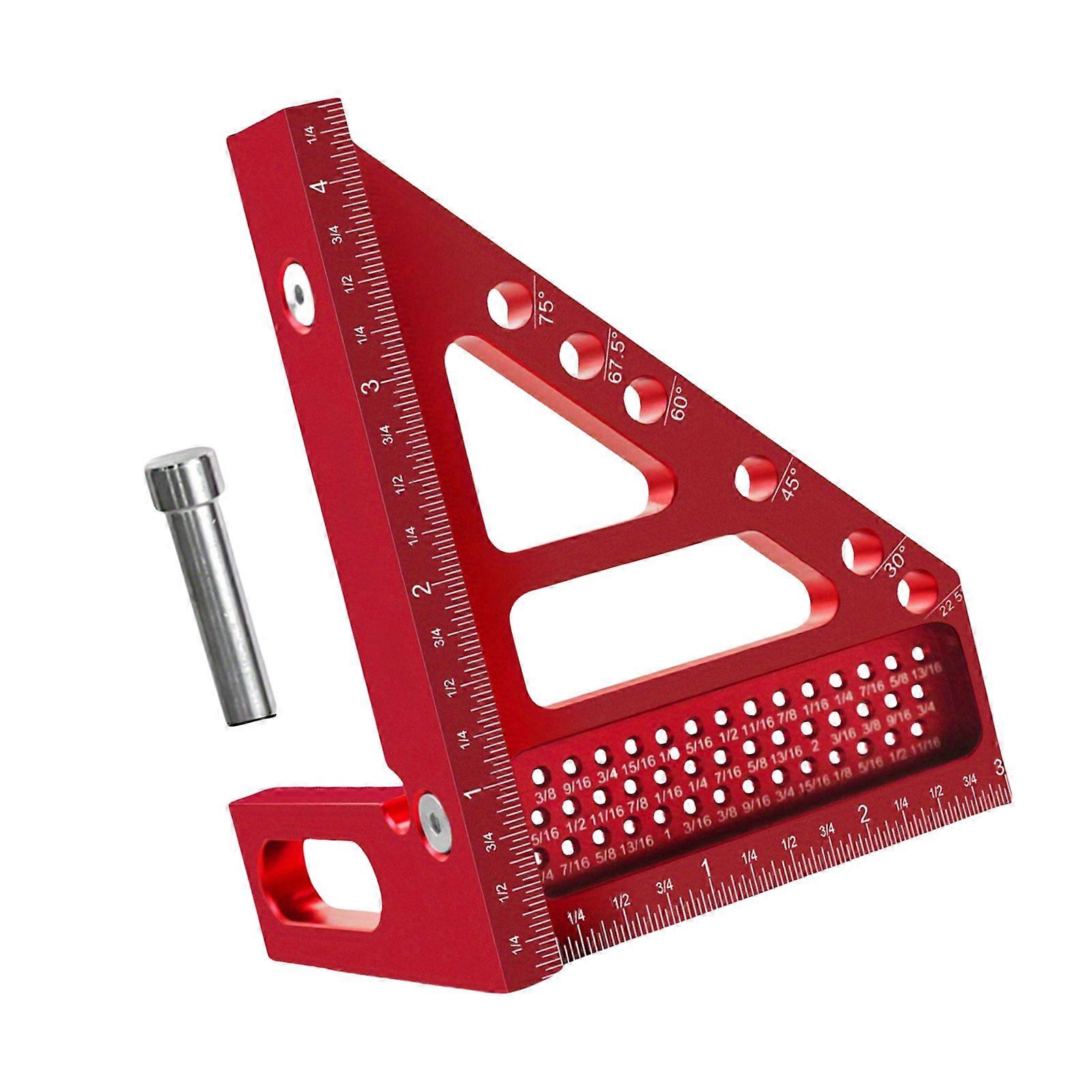 Adjustable Aluminum Alloy Triangles Ruler Square Angles Finders Suitable for Carpentry Woodworking Accurate Measurements Multicolor