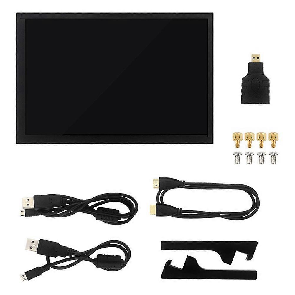 10.1 Inch Touchscreen Monitor with Case for Raspberry Pi 5/4B/3B IPS 1280x800 Compatible with Various Devices and for OS