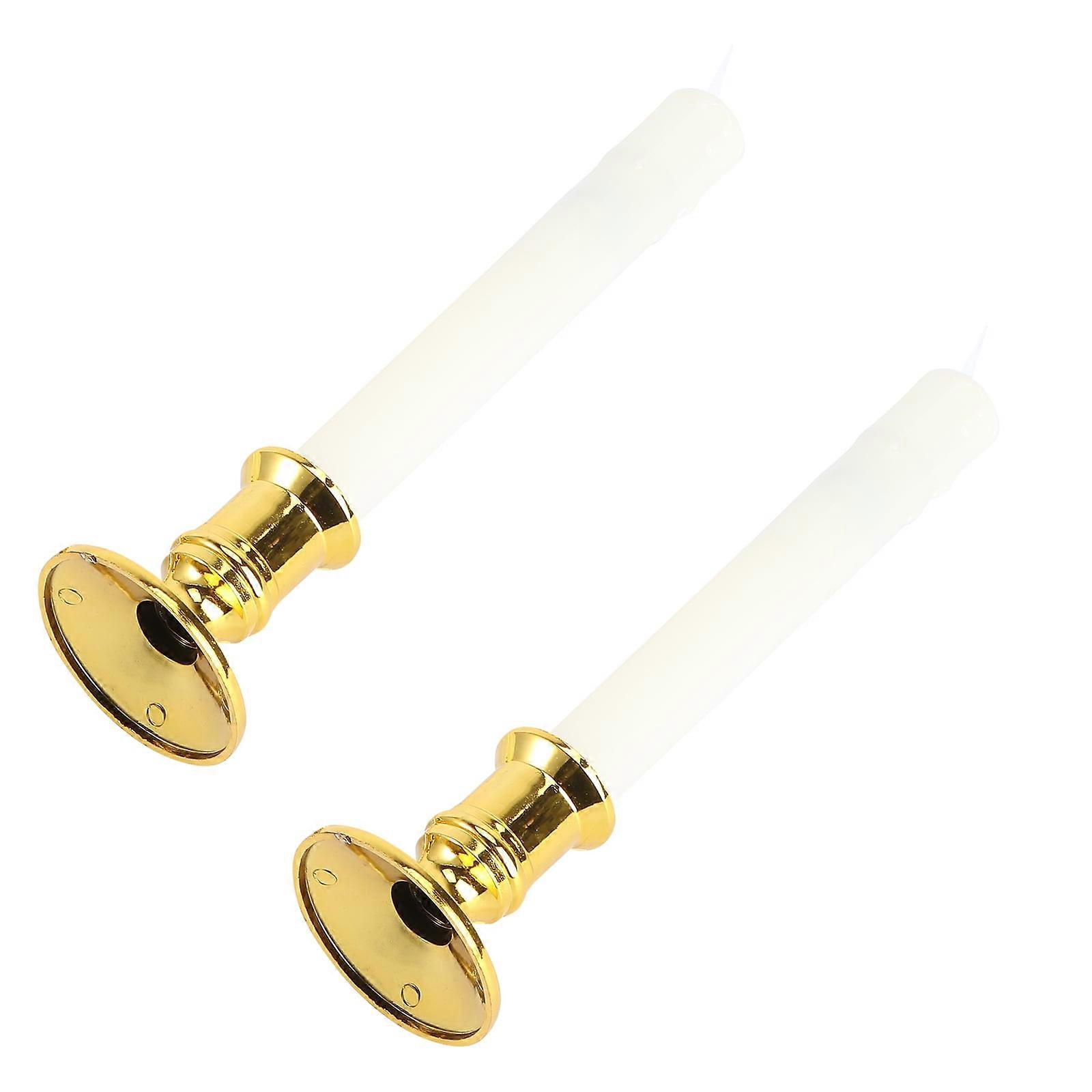 4 Pair Candles Candlestick Lights LED Electronic M