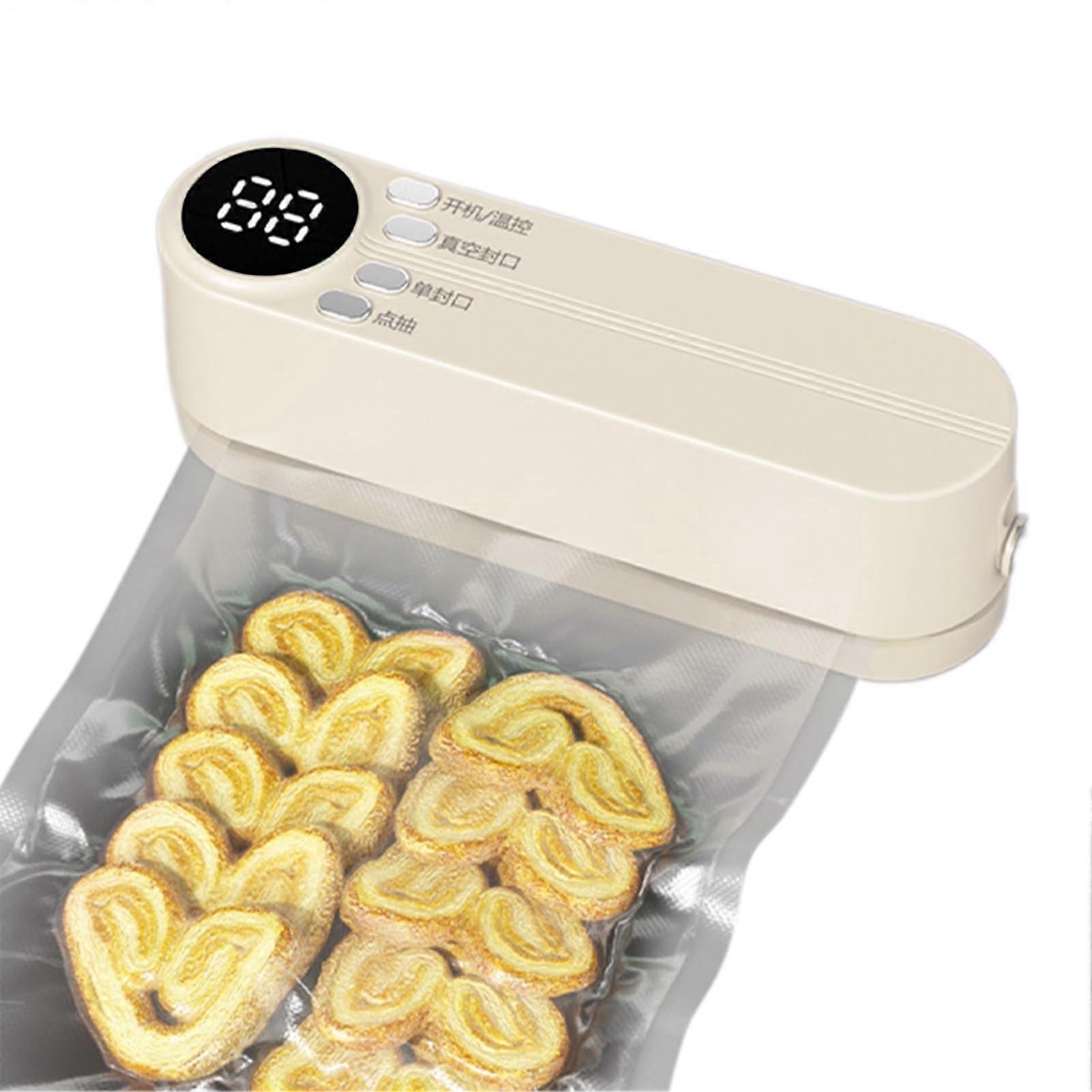 Portable Vacuum Sealer with USB Rechargeable Battery for Rapid Food Storage and LongLasting Freshness