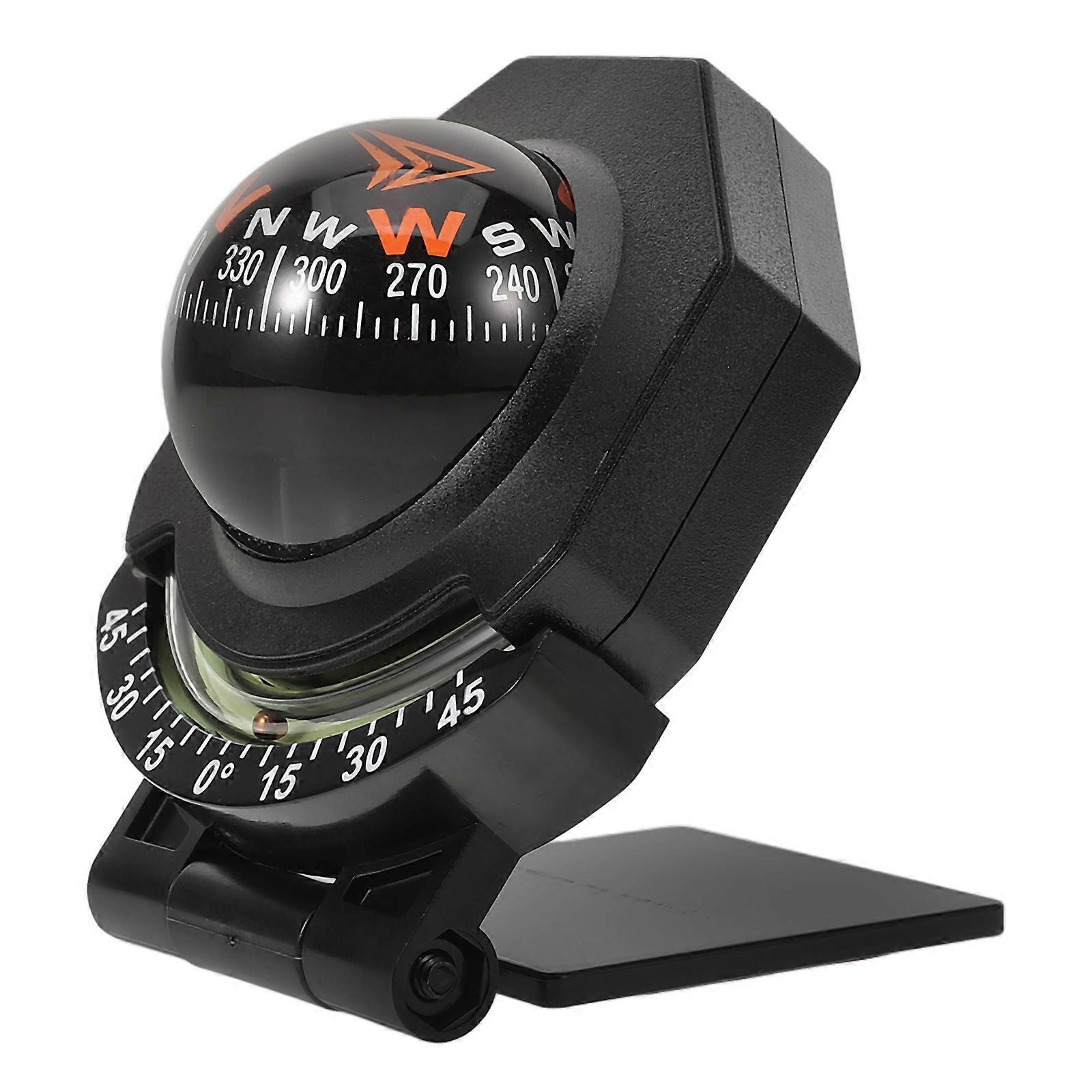 Car Compass Auto Compass for Dash Mount Use Black ABS Material