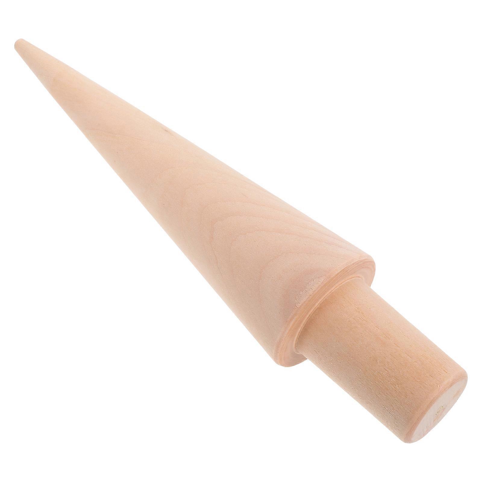 Creative Wooden Cone Mold Ice Cream Cone Maker for Baking Use Pastry Tool