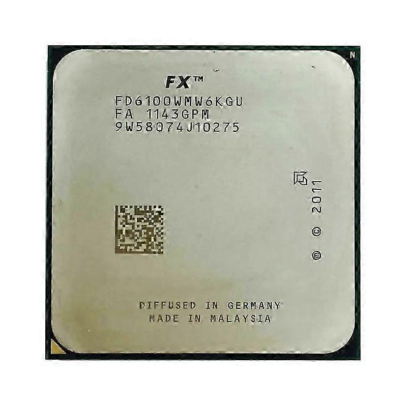 FX-6100 CPU - Socket AM3+ 6 Cores 6 Threads 3.3GHz 8MB L3 Cache 95W.