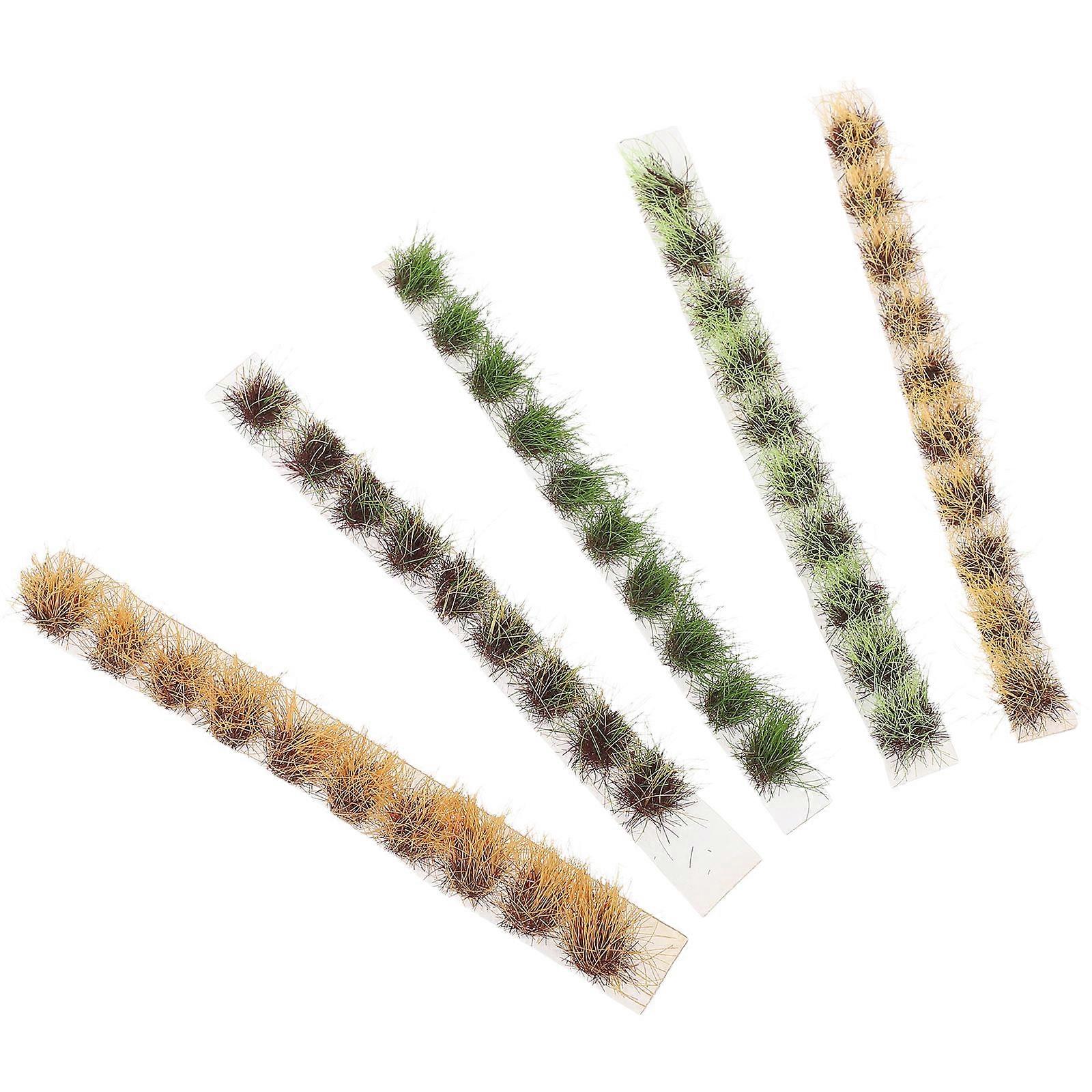 Static Grass Tuft Model Miniature Plants for Model Railway Plastic Multi Color Low Maintenance 5Pcs