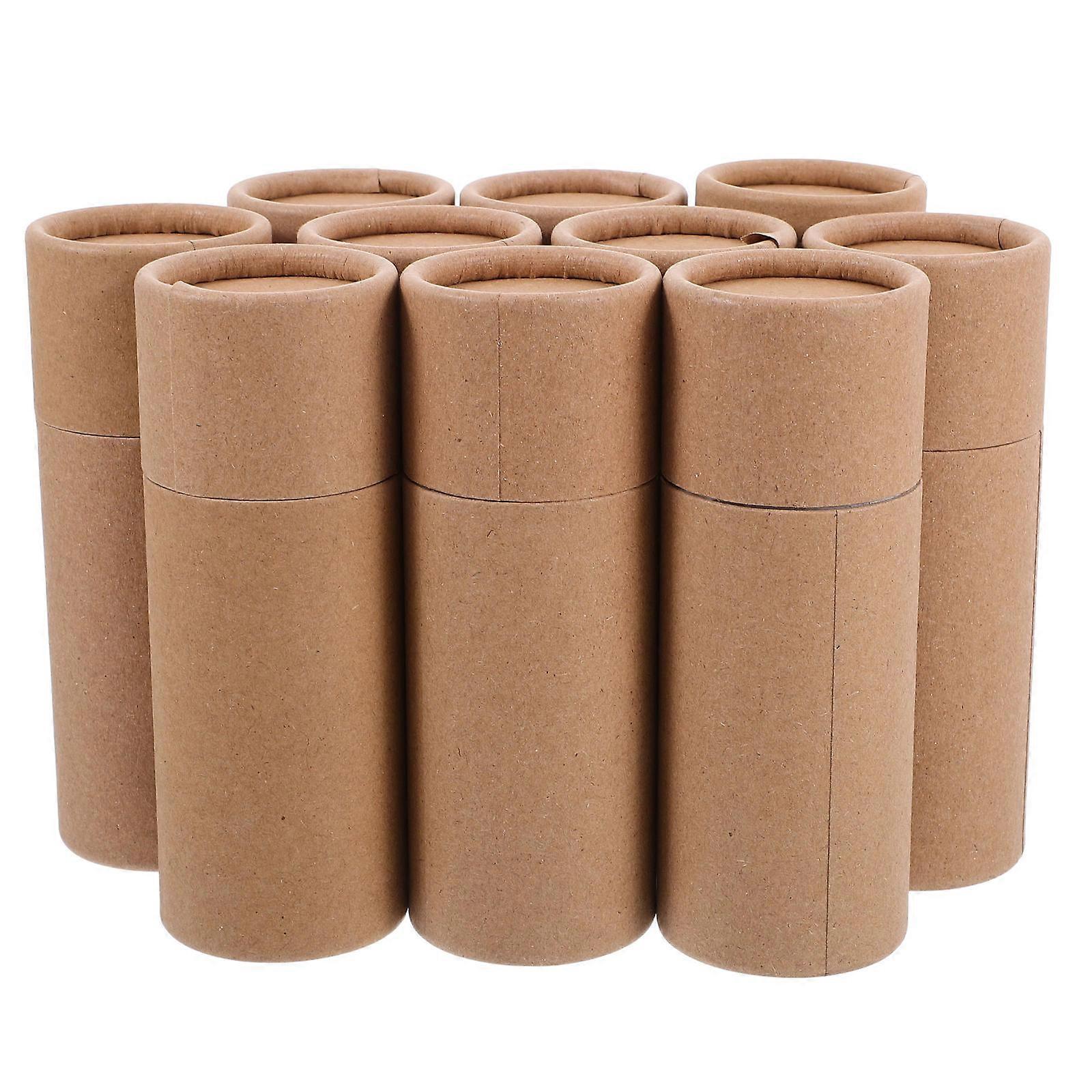 Paper Tubes for Crafts Brown Tea Packaging Box for Storage 10Pcs
