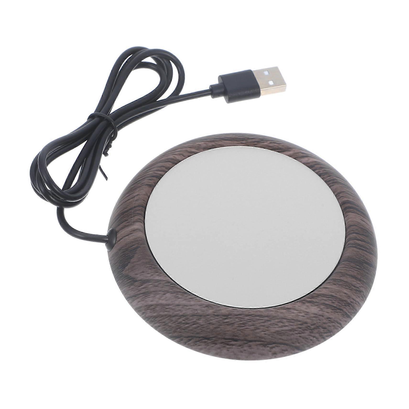 USB Mug Warmer with Adjustable Temperature Control, Durable Metal Coffee Cup Warmer for Office Desk