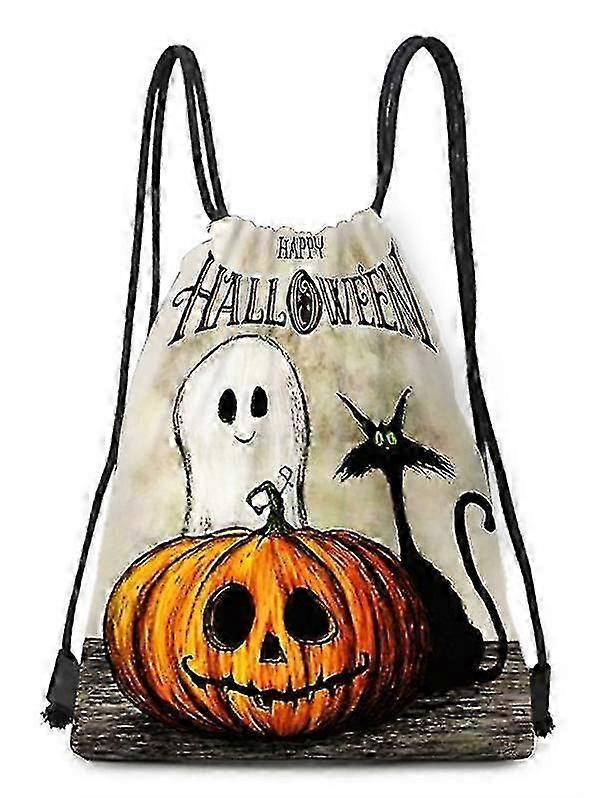 Halloween Pumpkin Print Drawstring Sac à dos