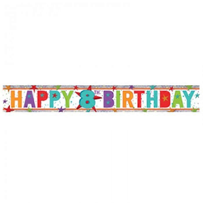 Amscan Foil Holographic 8th Birthday Banner