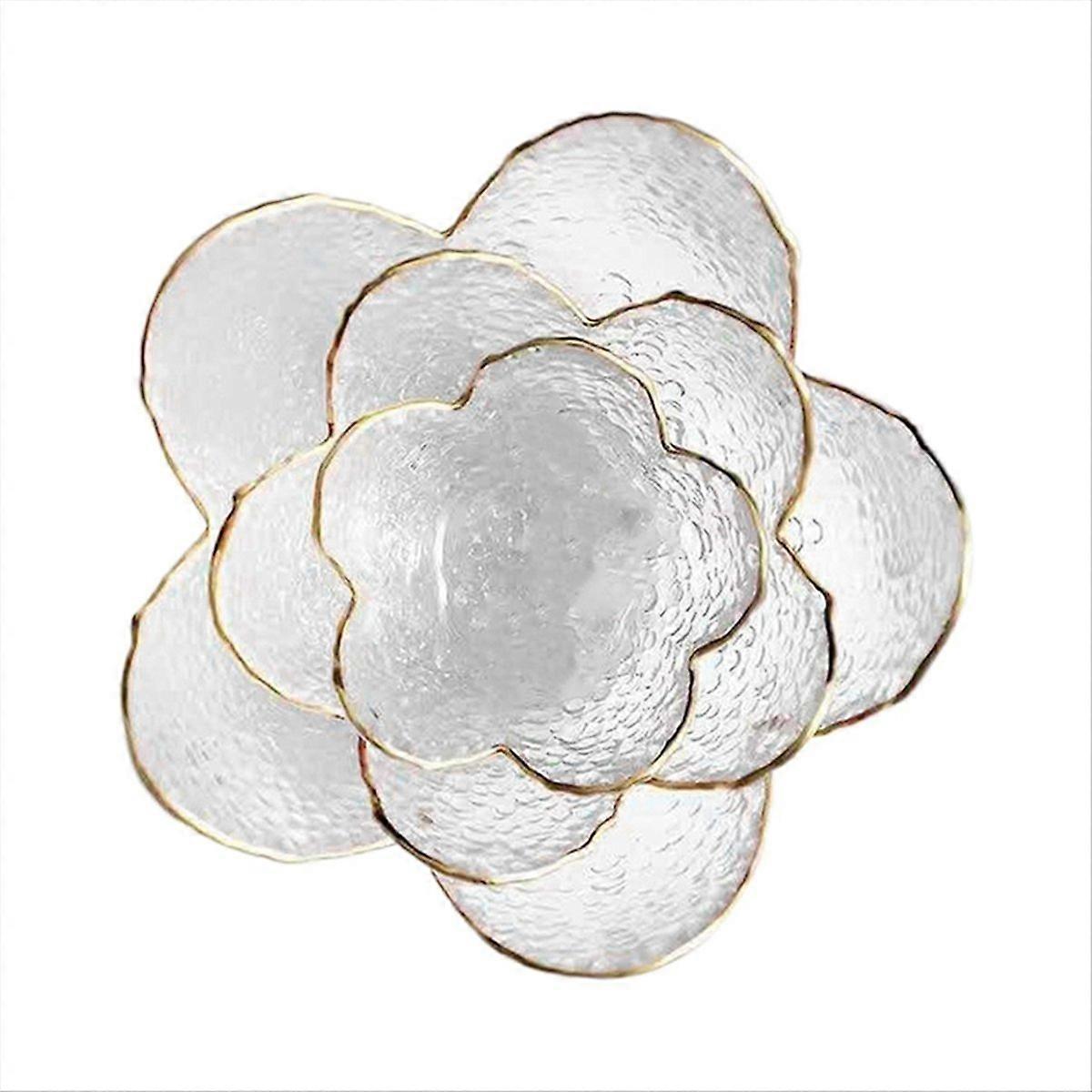 Schmucktablett aus Glas, elegantes Blumendesign,