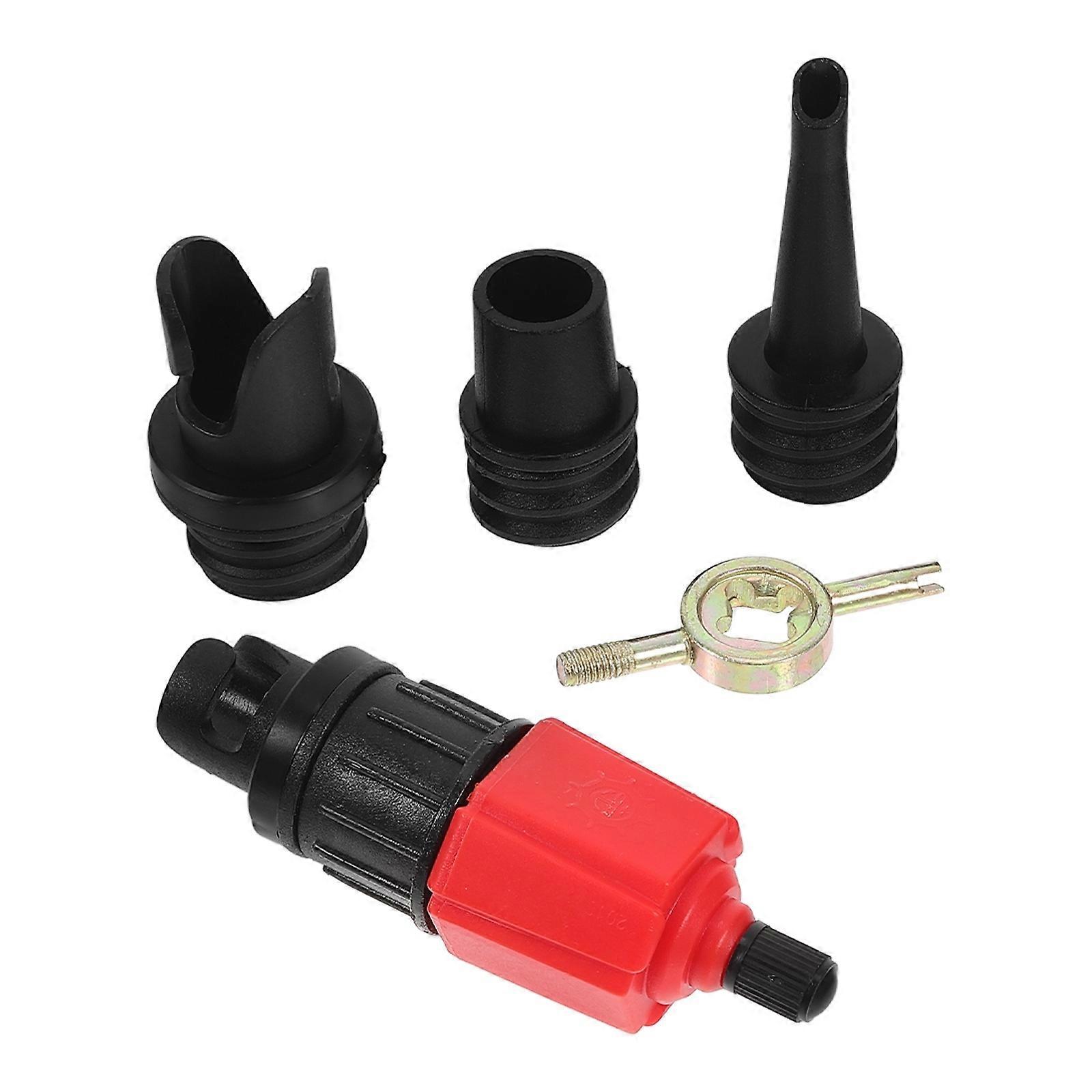 1Pc Vehicle Mounted Electric Pump Splice Head Practical Simple Metal Pump Inflator Conversion Head for Kayak Car Red