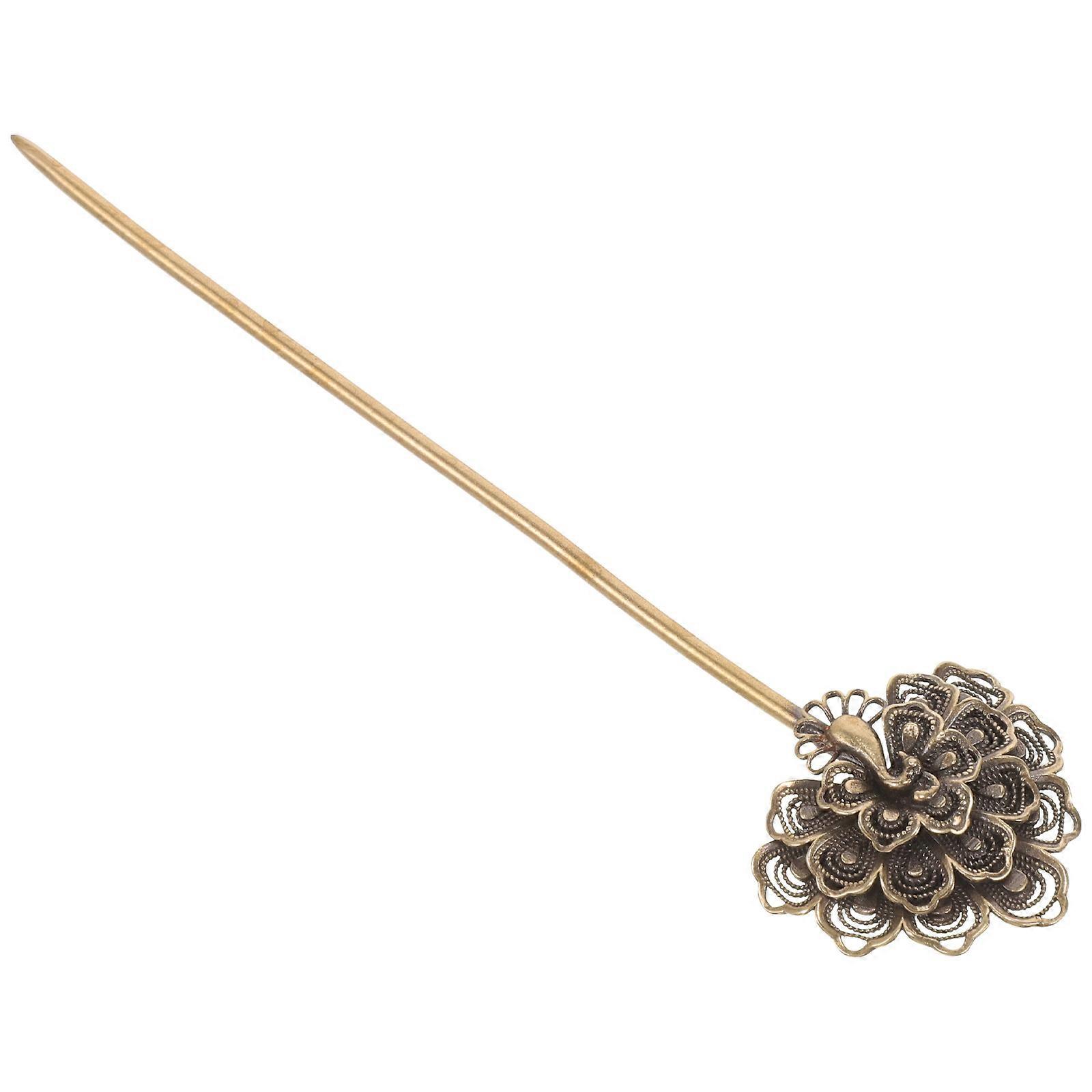 Copper Handheld Cigar Draw Enhancer Tool with Punch Tool 4Pcs Peacock