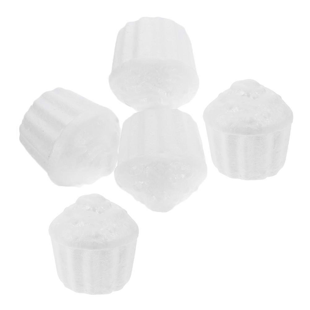 Foams Cupcake Cake Model for Decor 5Pcs White Fake Cake Models