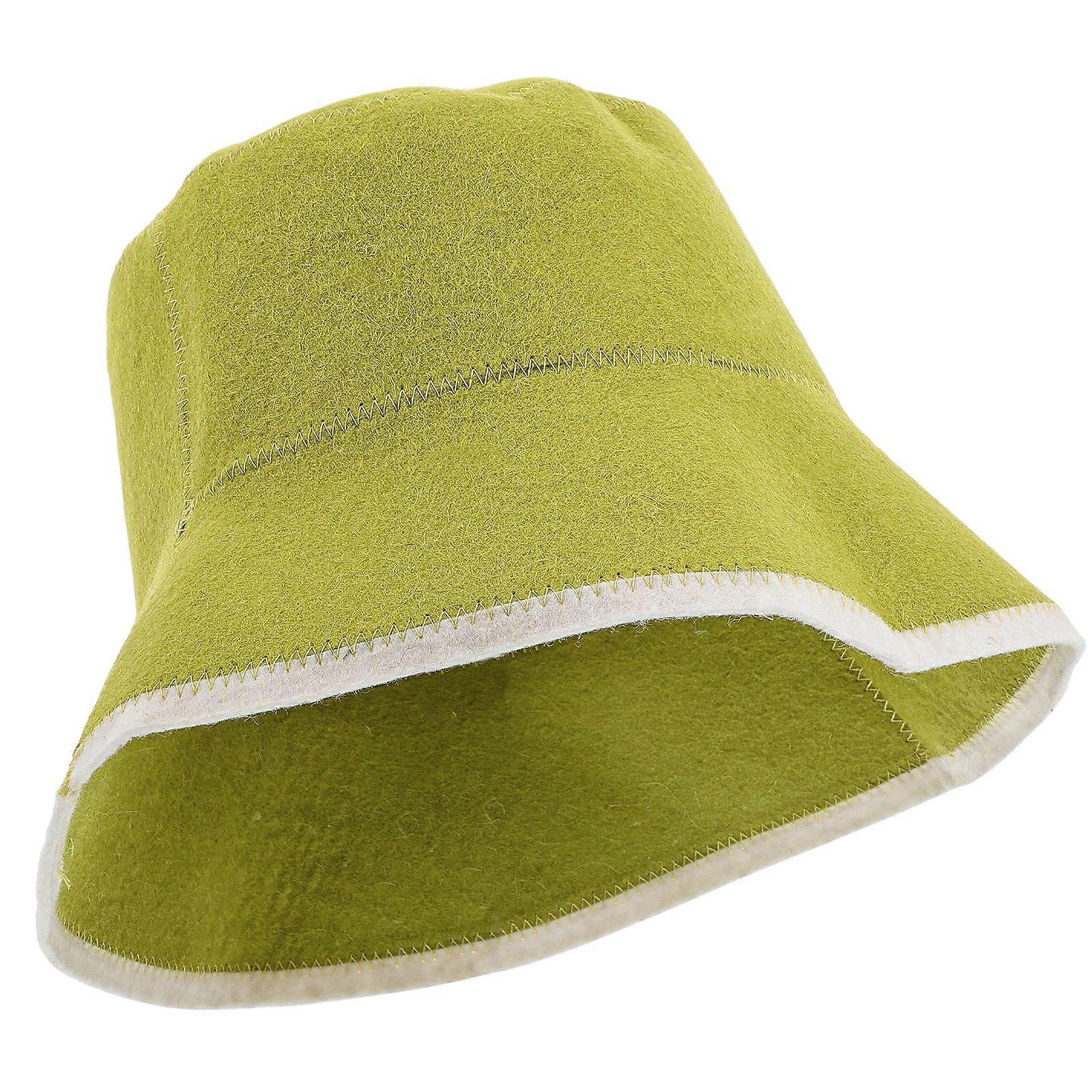 Absorbent Wool Felt Sauna Hat for Sauna One Orange Bath Cap