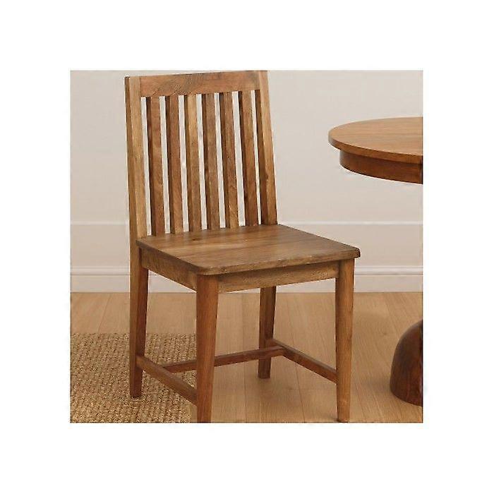 Solid Wood Ariella Oak-ish Dining Chair, Brown