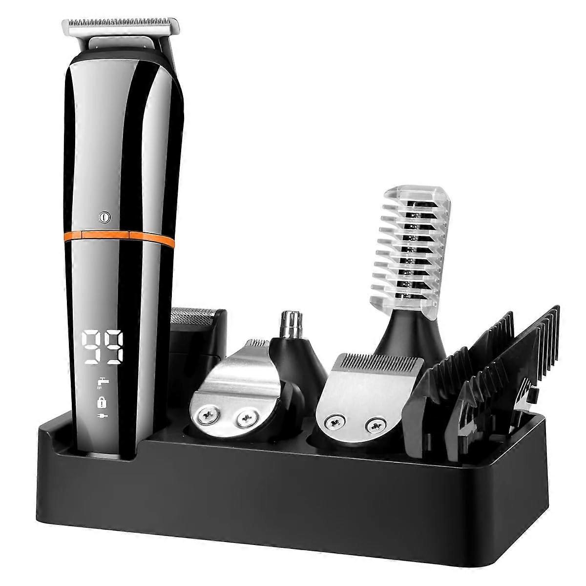 Hair Clippers for Men Cordless 6 in 1 Beard Trimmer Kit with Precision Blades Low Noise Rechargeable