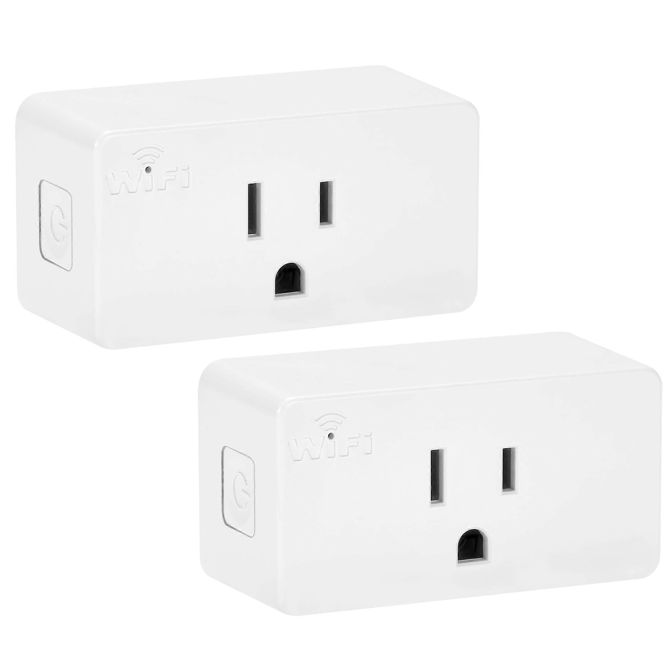 Smart Plug WiFi Outlet 2 Pack Compatible with Alexa and Google Home, App Control, Timer, 2.4GHz