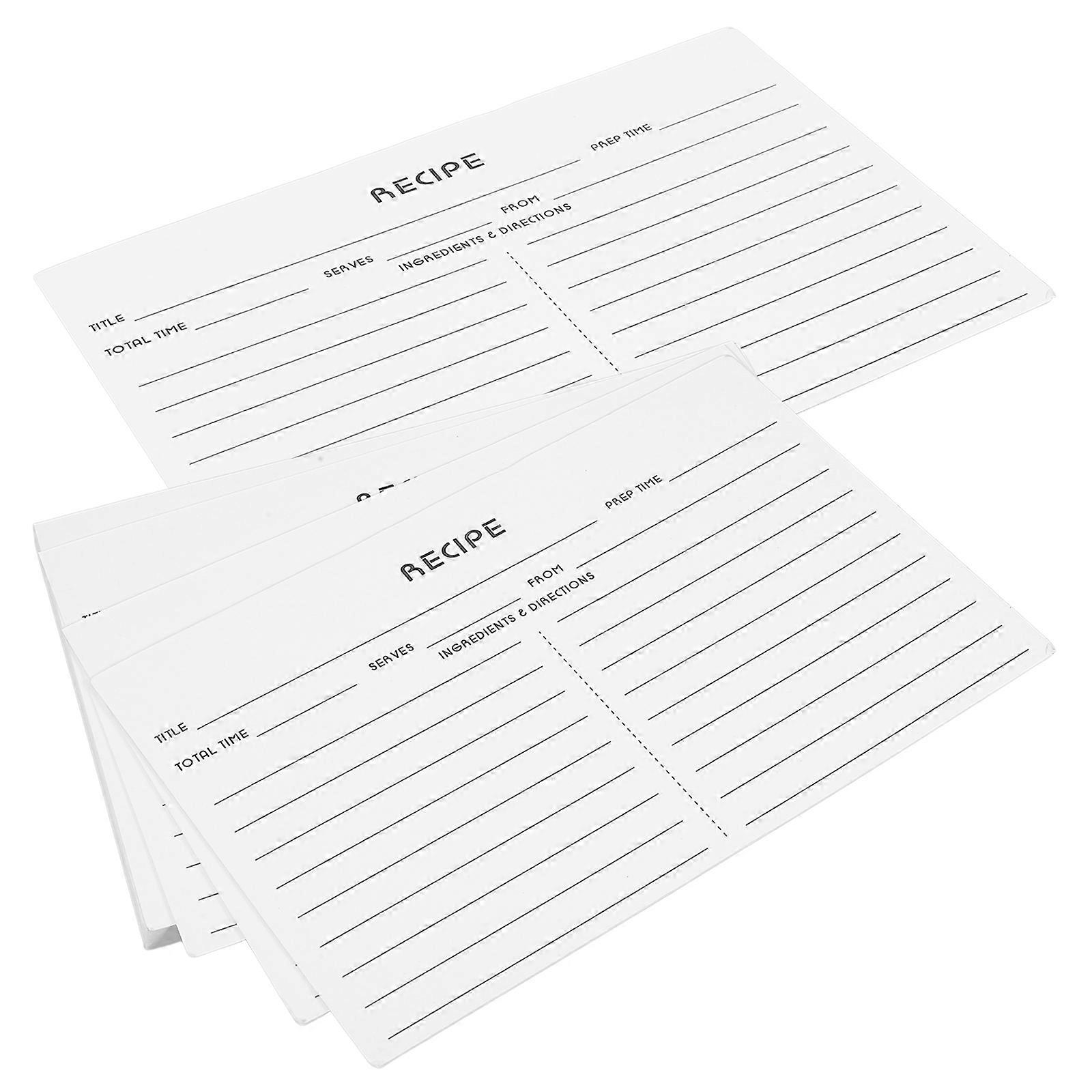 Household Recipe Cards for Cooking Notes 200Pcs Paper Sheets