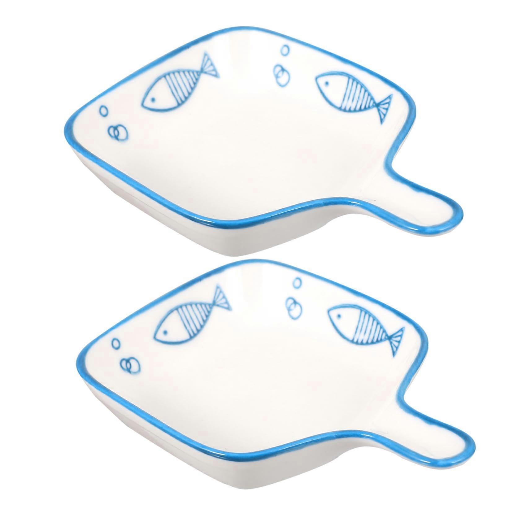 2pcs Small Sauce Dish Set, Mini Dipping Bowls for Appetizers and Condiments, Stackable NonSlip Base