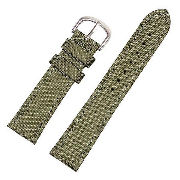Green sailcloth watch strap Green 22mm