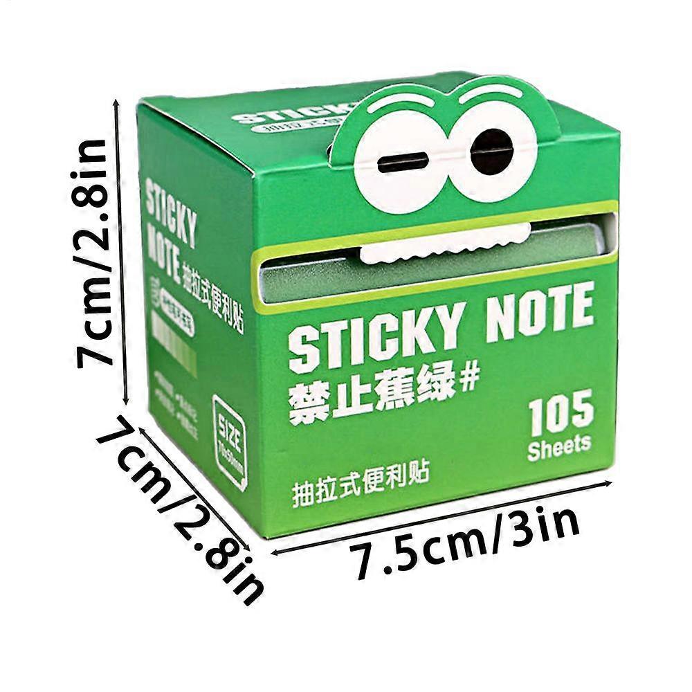 Mon&ster Pattern Clear Sticky Notes Pull-Out 105 Sheets Memo Roll, Colorful Highlight Notebook For Workplace School Home