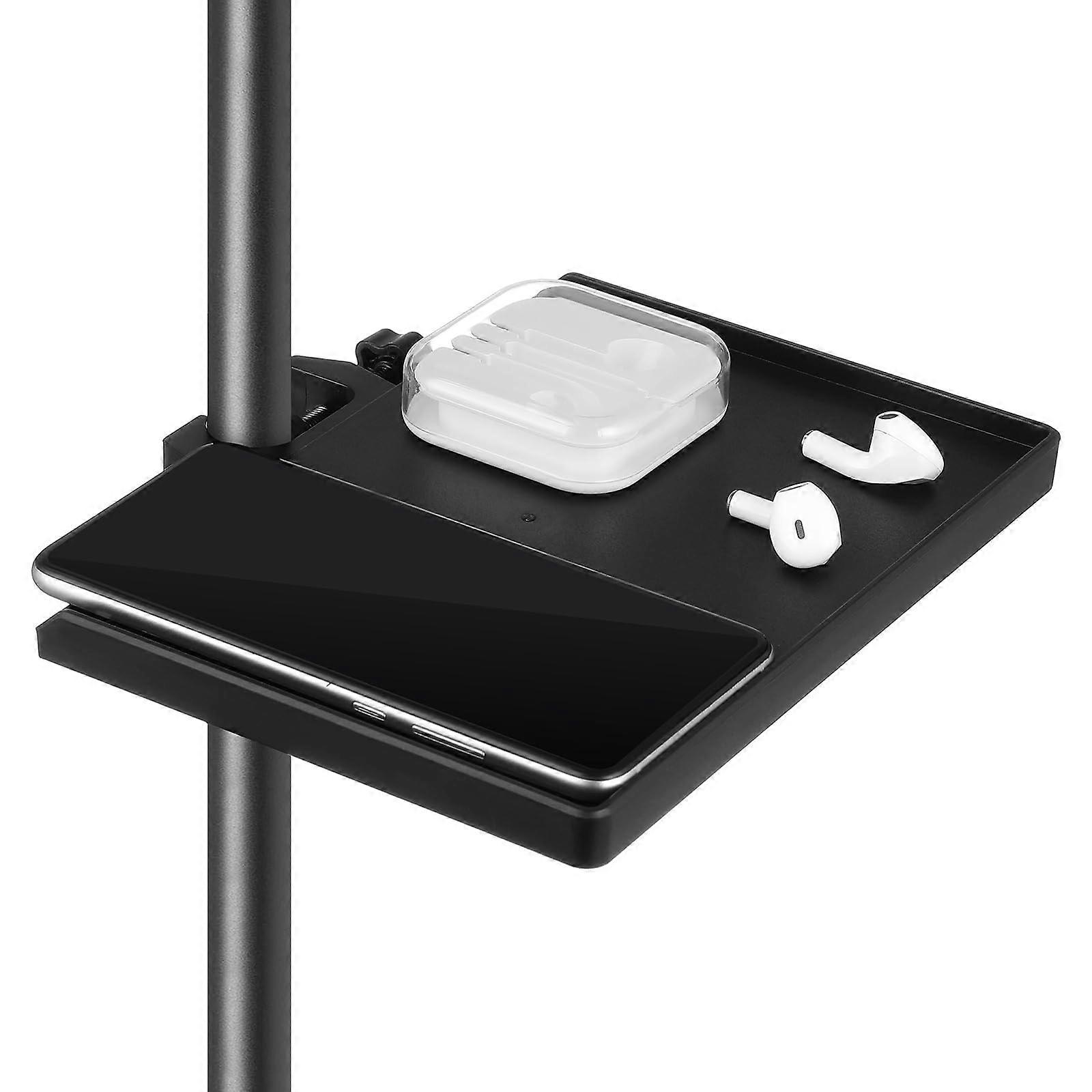 Mic Stand Tray with Secure Clamp, Adjustable Shelf for Universal Microphone Stand, 4lb Capacity