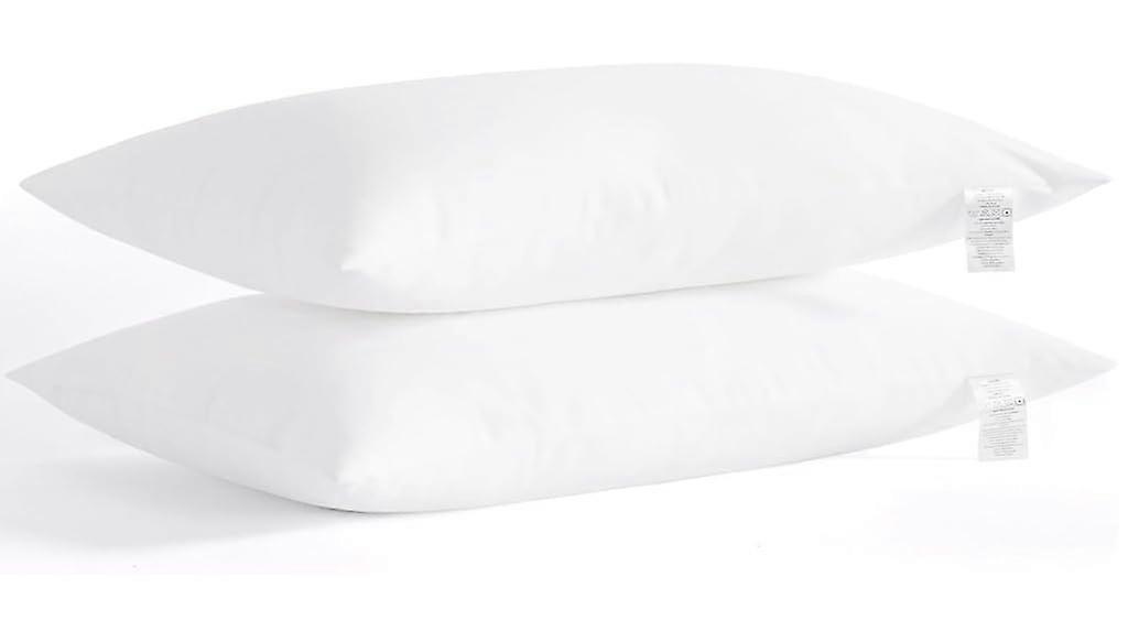 King Size Bed Pillows Set of 2 Down Alternative, Low Profile AllPosition Support, Machine Washable