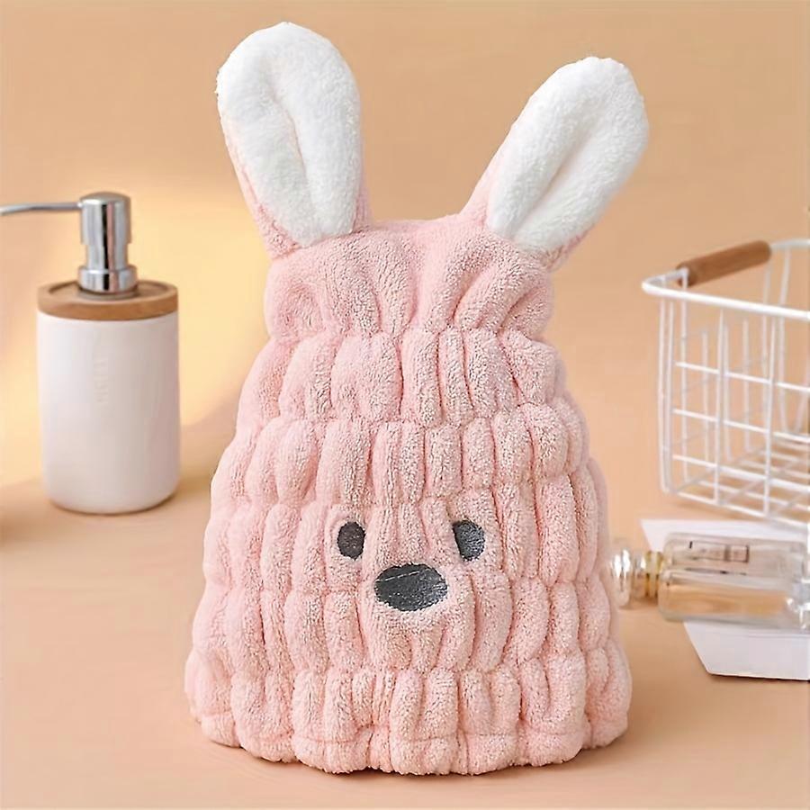 Bonnet de s��chage de cheveux au Design de lapin cr��atif, serviette de cheveux de dessin anim�� mignon pour salle de bain, bonnet de douche ��l