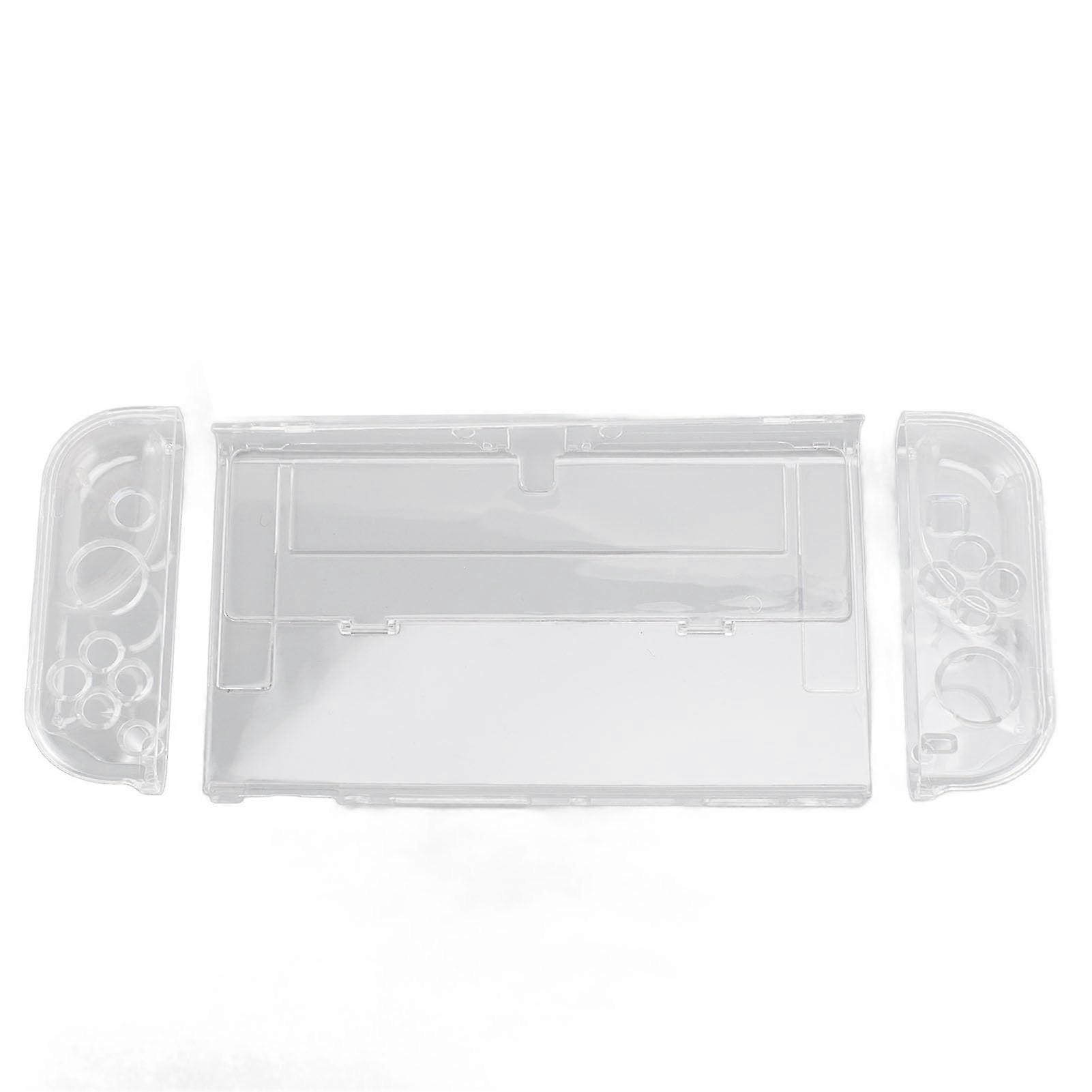 Protective Case Clear Dockable Shockproof Cover with Ergonomic Grip for Nintendo Switch OLED