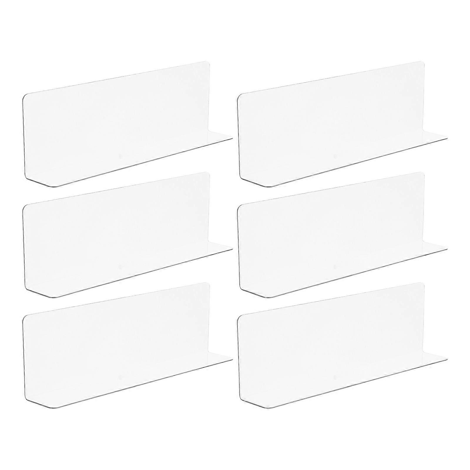 6pcs Transparent Blockers Transparent Sorting Blockers Supermarket Shelf Dividers (20cm)